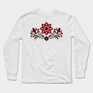 Scandinavian floral design Long Sleeve T-Shirt